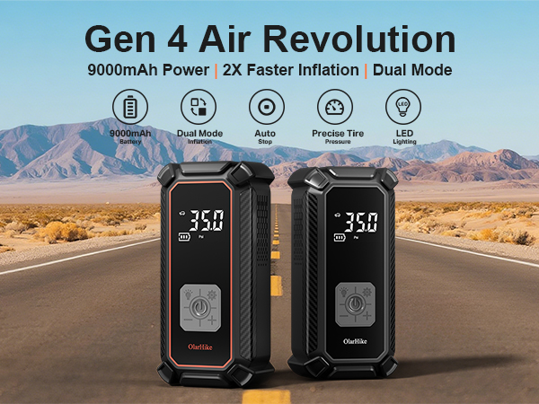 Olarhike Cordless Tire Inflator Portable Air COmpressor 