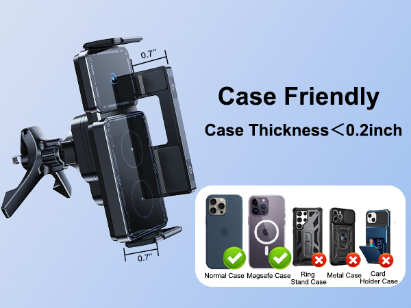  Wireless Car Charger Mount Holder for Samsung Galaxy Z Fold 6 5 4 3 2