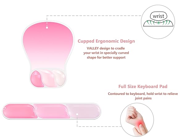 mouse pad with keyboard pad wrist rest desk accessories