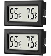 Mini Digital Thermometer 2-Pack Hygrometer Indoor Humidity Monitor Temperature Humidity Gauge Met...