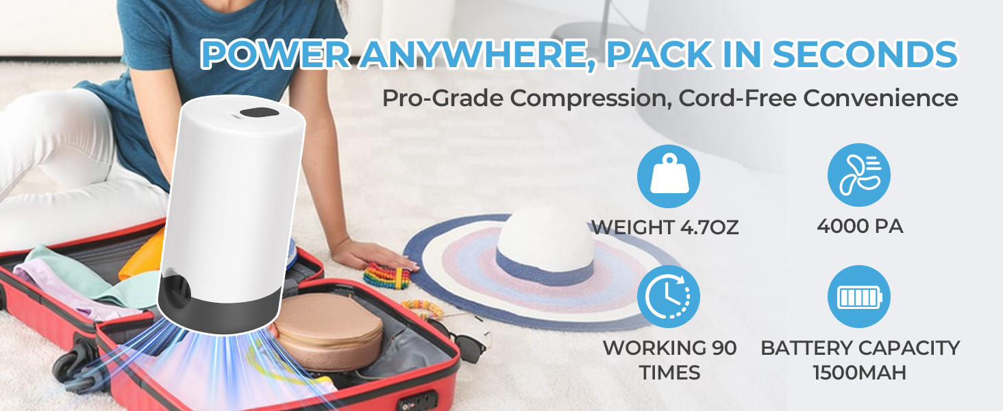 travel vacuum bags with pump