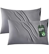 Bedsure Zipper Pillow Cases Queen, Cooling Pillow Cases Queen Size Set of 2, Rayon Derived from B...