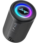 LENRUE Small Portable Bluetooth Speaker with Lights, TWS Stereo Surround Sound, Type C Powered, B...
