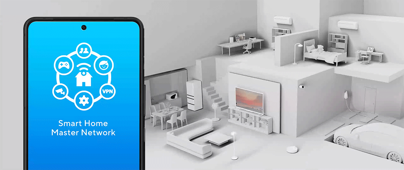 ASUS RT-BE55 Dual-band WiFi 7 (802.11be) Smart AiMesh Extendable Router