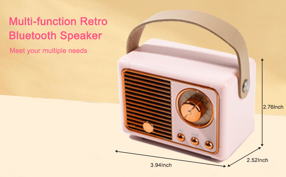 multi-function retro bluetooth speaker