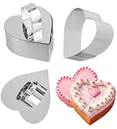 Uncle Jack Heart Shape Food Tower Presentation Cooking Molds with Food Press-Heart Forms(set of 2...