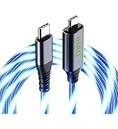 IHAO USB Type C to Type C PD 60W Fast Charging Cable Phone Charger High Data Speed Visible Cool L...