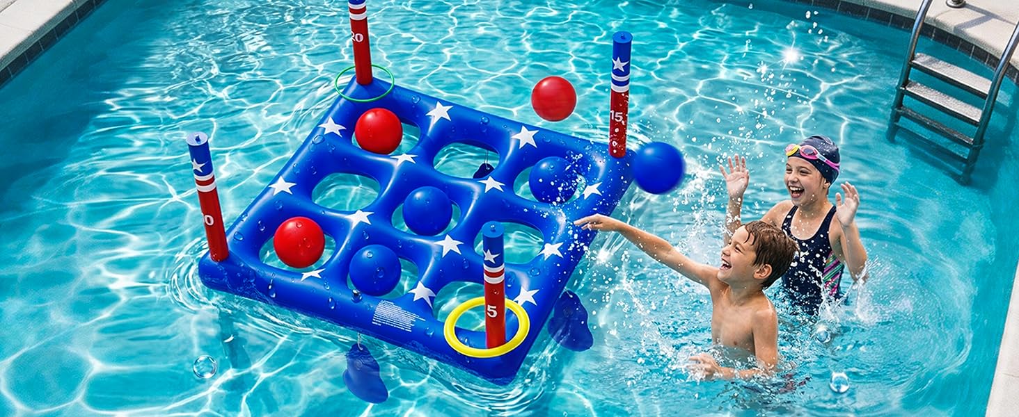 pool tic tac toe game floating