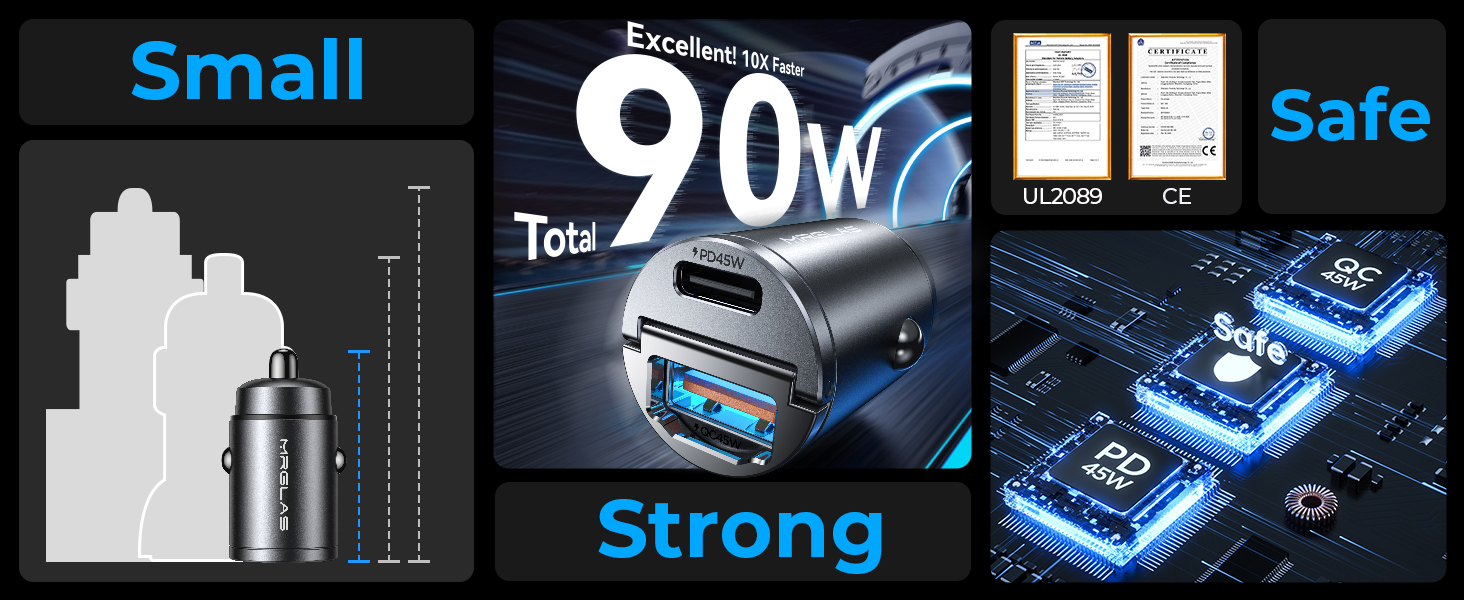 usb c car charger fast charging