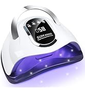 Wisdompark UV LED Nail Lamp 180W, UV Light for Gel Nails with 45Pcs Lamp Beads and Automatic Sens...