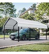 Shintenchi 12x15 FT Metal Carport, Oversized Carport Garage with Enhanced Base, Outdoor Galvanize...