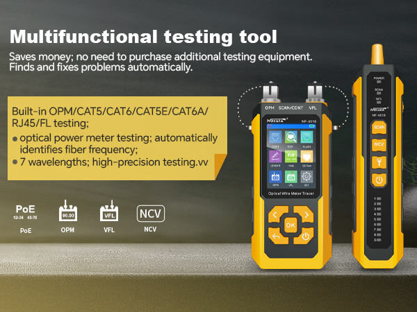 NF-8518 Network Cable Tester with Optical Power Meter, Ethernet Cable Tester