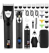Saoilli Hair Clippers for Men Professional,Beard Trimmer for Men Hair Trimmer Nose Trimmer Set,Co...