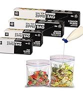 Storage Bag Variety Pack, 275 Count (Sandwich Bags, Quart, Gallon &amp; 2 Gallon) Easy Open Tabs, Reu...