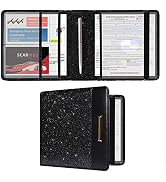 Caweet Car Registration and Insurance Holder Vehicle Glove Box Organizer Leather Car Document Hol...