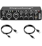 Depusheng RX2 usb audio interface computer recording sound card, home studio audio interface, can...