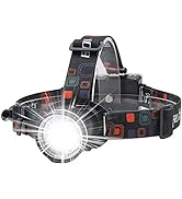 BORUIT RJ-2166 1000 Lumens LED Headlamp with White Light,3 Modes Adjustable Headlight Flashlight,...