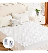 Sweetcrispy Heated Mattress Pad Queen Size (80×60?) – Dual Zone Electric Bed Warmer, 12 Adjustabl...