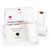 Phomemo HD Gray-Scale Synthetic Adhesive Thermal Paper, Glossy Printable Sticker Paper Label for ...