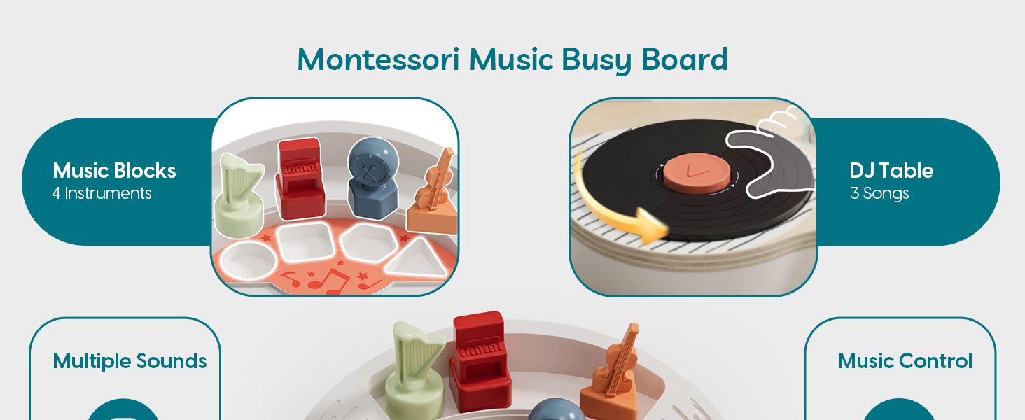 MUSIC BUSY BOARD MONTESSORI TOYS