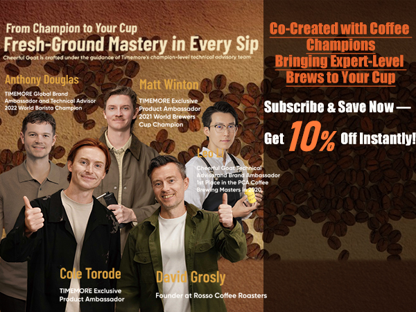 Co-Created with coffee championsBringing Expert-Level Brews to Your Cup