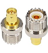 YOTENKO SMA Male to SO239 UHF Female RF Coaxial Adapter SO-239 UHF Antenna Cable Connector Conver...