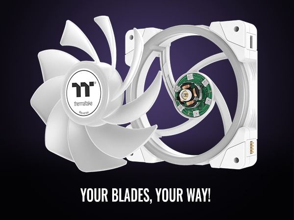 Thermaltake SWAFAN EX12 ARGB PC Cooling Fan - White - Your blades, your way!