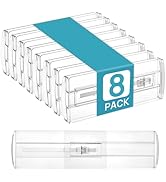 Vtopmart 8 Pack Drawer Dividers for Clothes, 4" High 10.2"-16.5" Adjustable Expandable Dresser Dr...