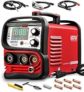 HONE MIG Welder 110V, Actual 140Amp Flux Core Welder/Stick Welder/Lift TIG 3 in 1 Synergic Weldin...