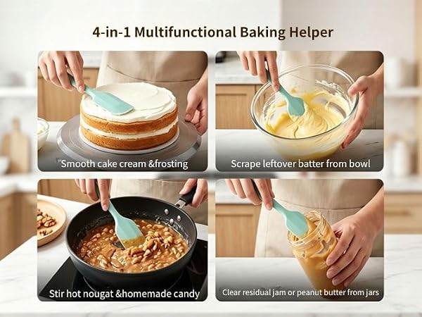 Headaze multifunctional silicone spatula, mixing batter, stirring candy and scraping jars