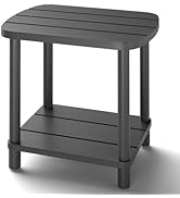 LEJANEOYE Outdoor Coffee Table, 2-Tier Adirondack Outdoor Side Table Weather Resistant, Patio End...