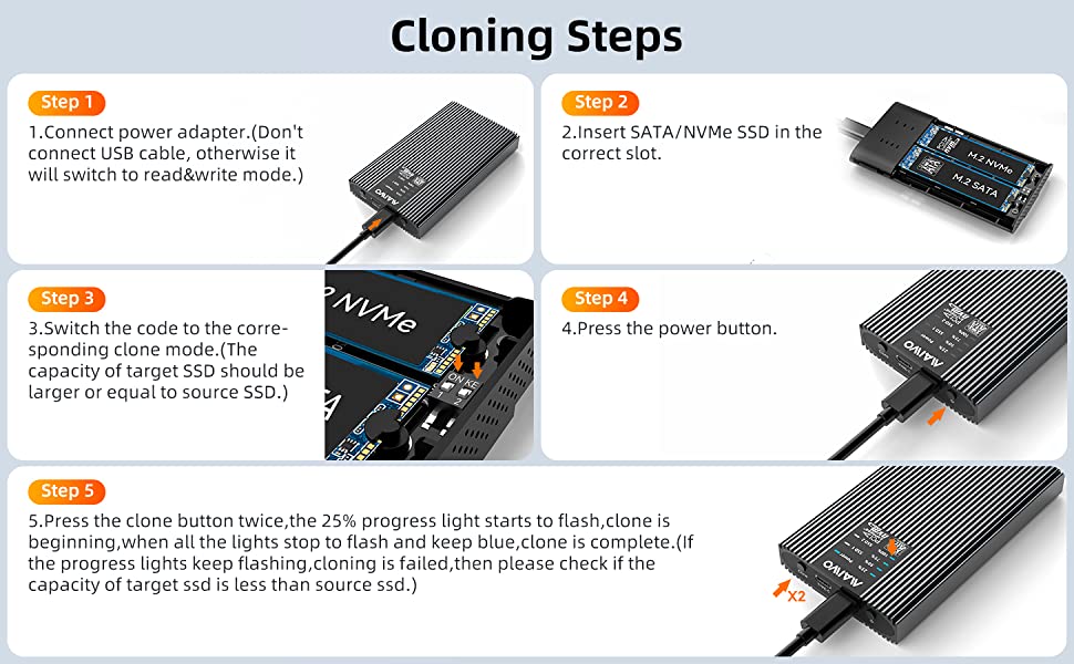 M.2 NVME SATA CLONE DUPLICATOR