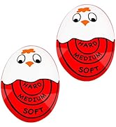 Eggssentials Pack of 2 Red Egg Timer That Goes in Water – Egg Timer for Hard Boiled Eggs and Soft...