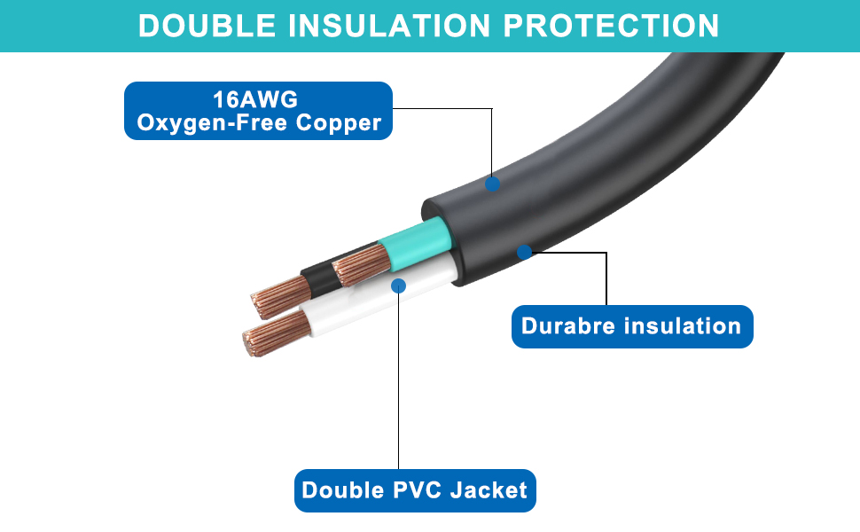 Universal Replacement Black PC Power Supply Cable,Printer 3Prong AC Power Cord