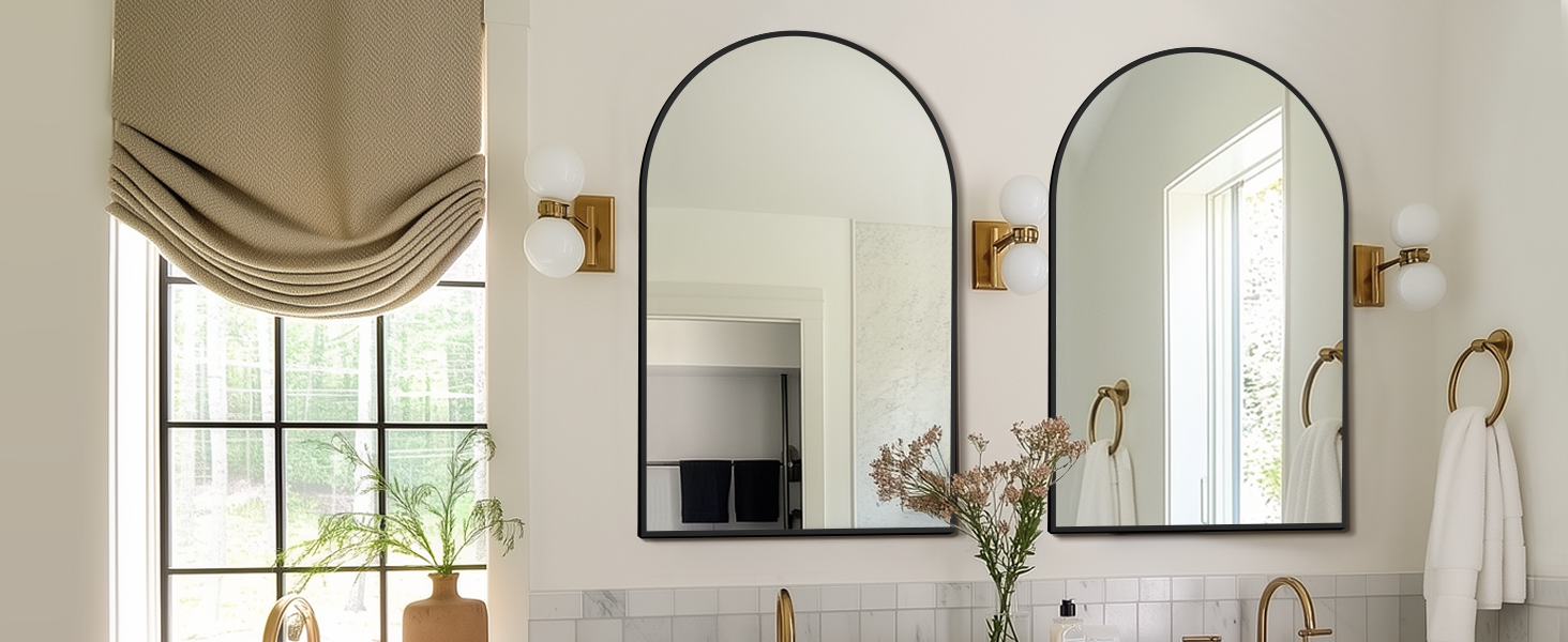 arched bathroom mirror