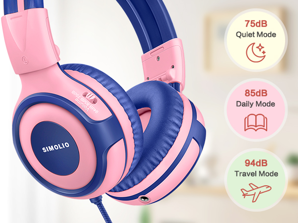 Kids Headphones Wired 902P-Volume Limiter