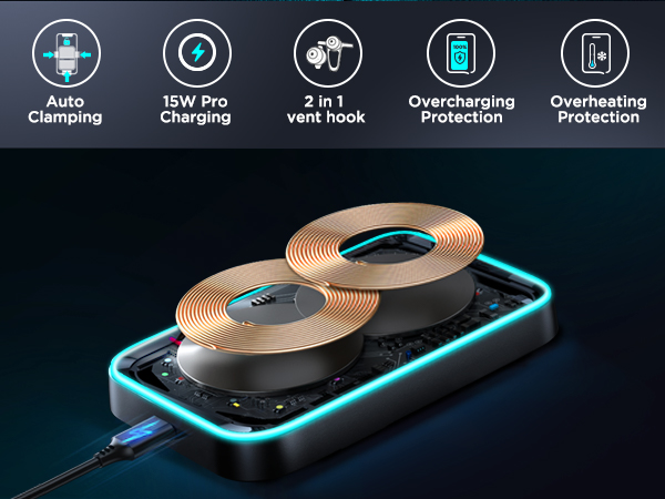 ZS246 Joyroom Wireless car charger mount