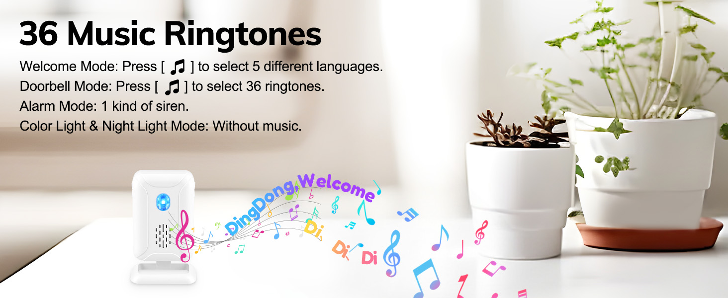 motion sensor doorbell chime alarm