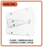 license plate cover unbreakable