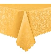 Smiry Rectangle Table Cloth, Waterproof Heavy Duty Vinyl Tablecloths, Wipeable Washable Table Cov...