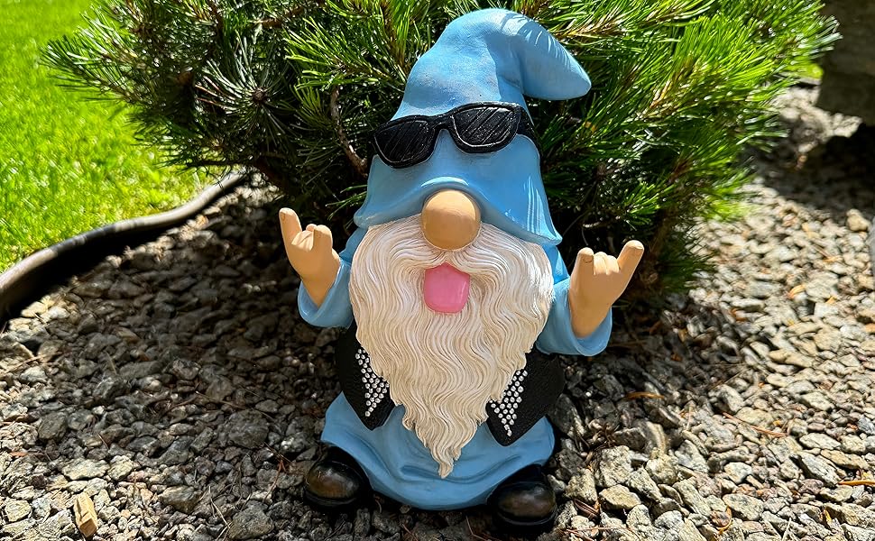 Garden Gnome zen Rocker Gnome House Fairy set Miniature Figurines Kit Accessories Mood Lab