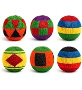 ITD ITANDA Footbag, Handmade Crochet Knitted Sand Filled Kicking Ball, Leak-Proof Reinforced Seam...
