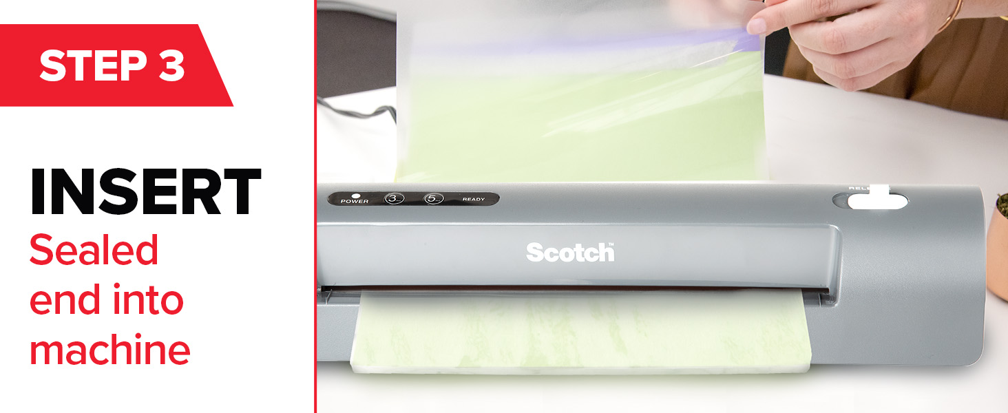 Step 3 Insert sealed end into machine