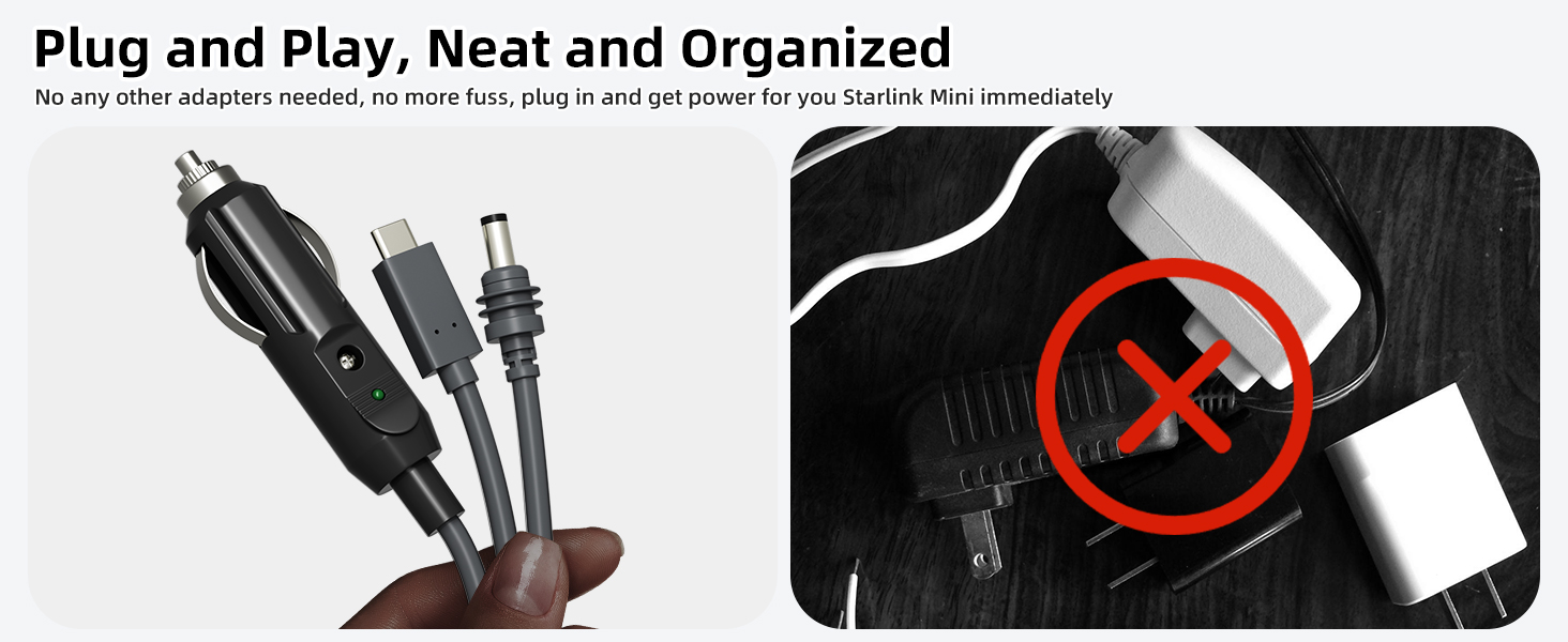 starlink mini dc power cable