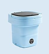 Blue Portable Washing Machine, Mini Washer, 16L Upgraded with Spin Basket, Foldable Design Ideal ...