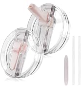 40oz Tumbler Flip Straw Lid for Stanley, Leakproof Detachable Reusable Cup Cover for Office, Gym,...