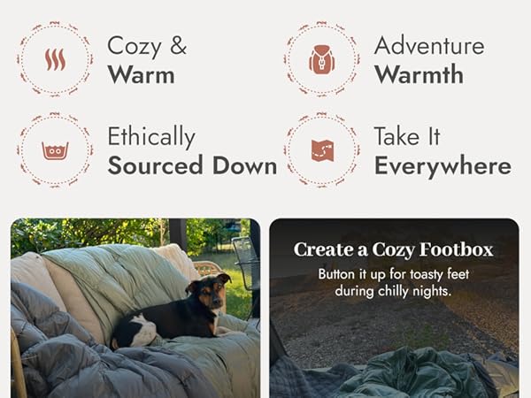 Cozy and warm, ethically sourced, take it everywhere