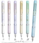 Gel Pens, 6Pcs 0.5mm Black Ink Pens,Scented Pastel Barrels Pens,Quick Dry Black Ink Pens for Jour...