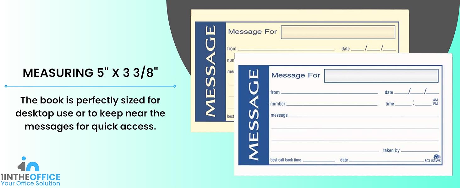 message book, 2 part carbonless message book, sticky message book