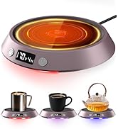 Kepwam Coffee Mug Warmer - 50W Electric Coffee Warmer for Desk 3 Temp Settings &amp; 2-9 Timer Smart ...